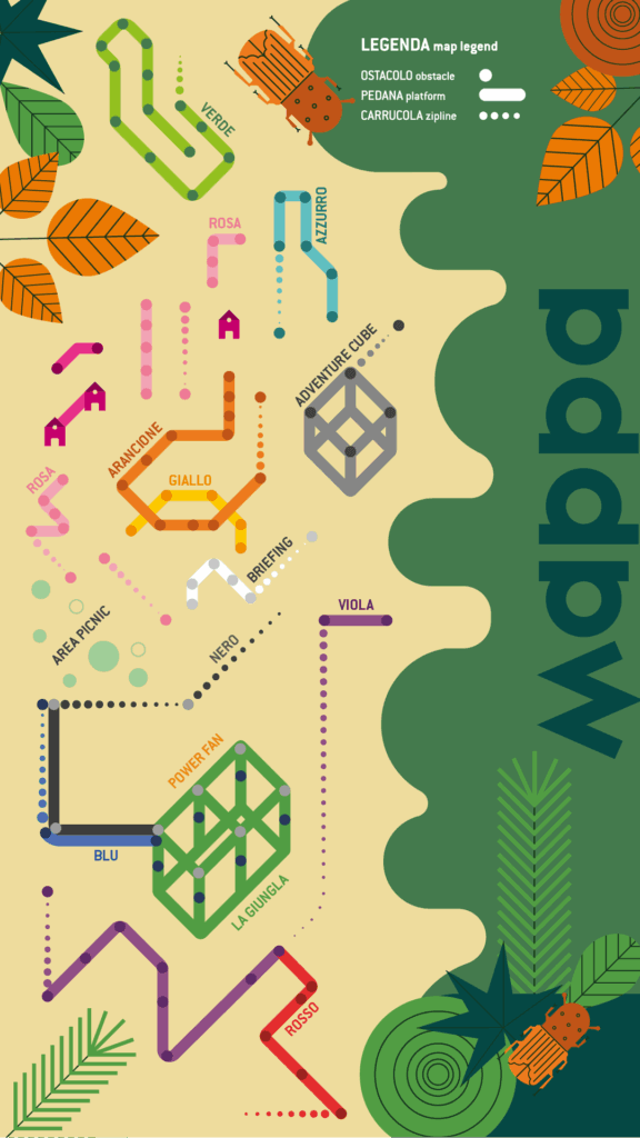 Mappa Dolomiti Adventure Park forni di sopra Mappa Dolomiti Adventure Park forni di sopra